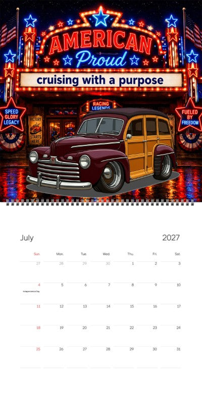 2027 Woodie Neon Calendar OLD46-CA