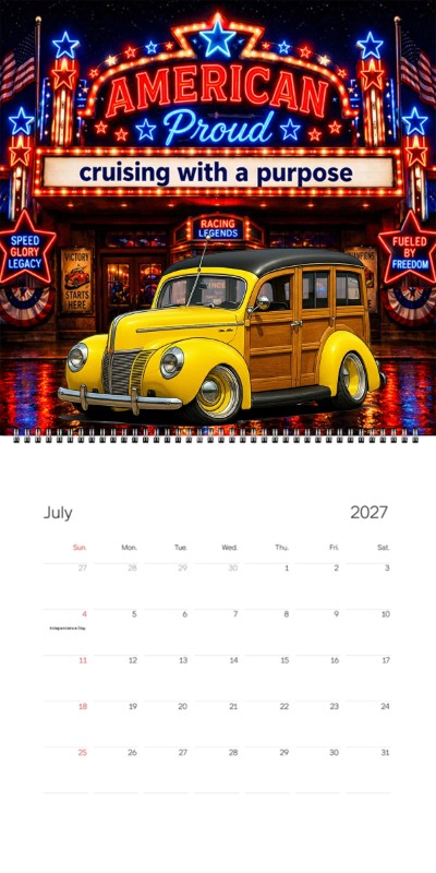 2027 Woodie Neon Calendar POPSWDE-CA