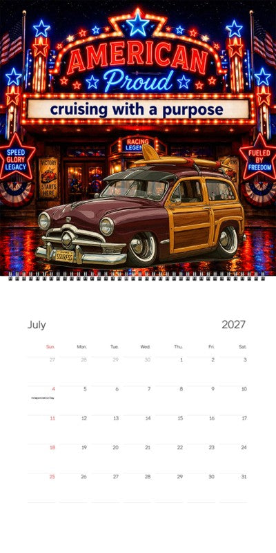 2027 Woodie Neon Calendar SSURFSS-CA