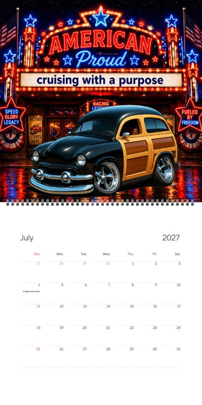 2027 Woodie Neon Calendar WDNROD-CA