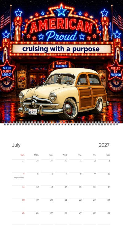 2027 Woodie Neon Calendar WDNSTL-CA