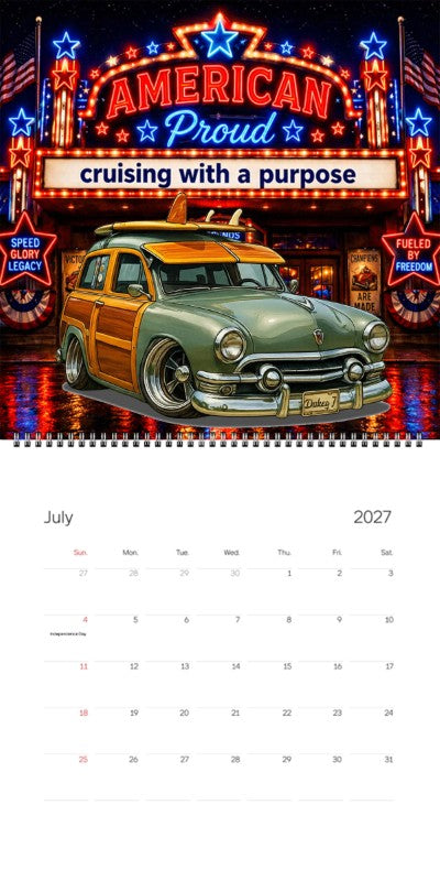 2027 Woodie Neon Calendar WDY51-CA