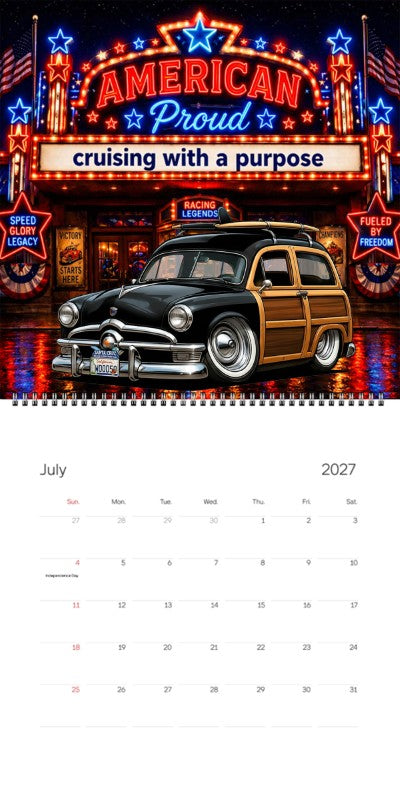 2027 Woodie Neon Calendar WOOD50-CA