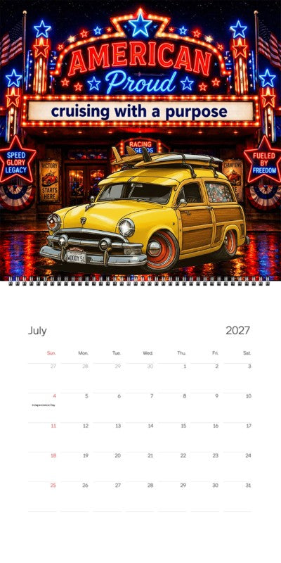 2027 Woodie Neon Calendar WOODY51-CA