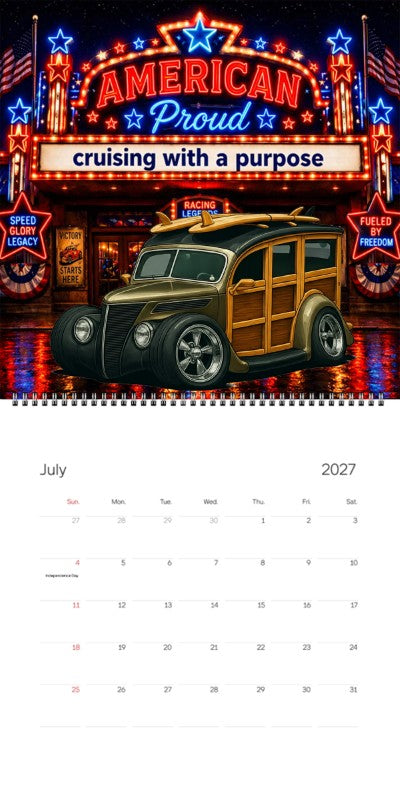 2027 Woodie Neon Calendar WUDN37-CA