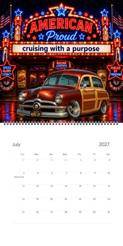 2027 Woodie Neon Calendar WUDZUP-CA