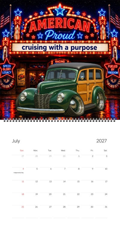 2027 Woodie Neon Calendar WYWOODY-CA