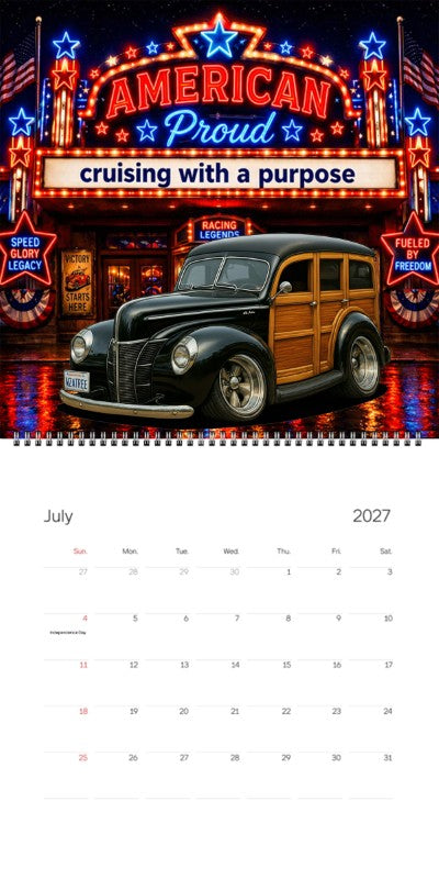 2027 Woodie Neon Calendar WZATREE-CA