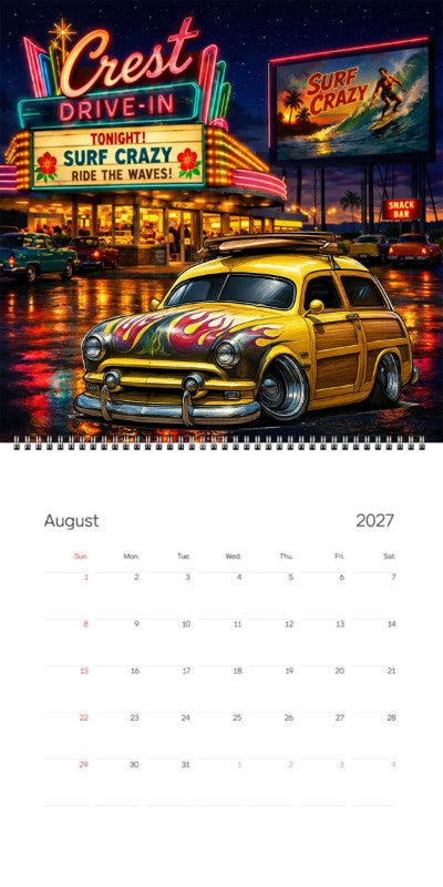 2027 Woodie Neon Calendar 100007-XX