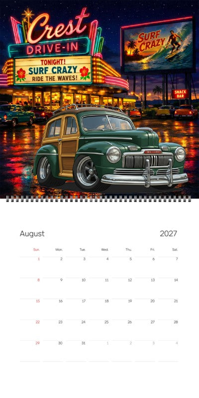 2027 Woodie Neon Calendar 100009-XX