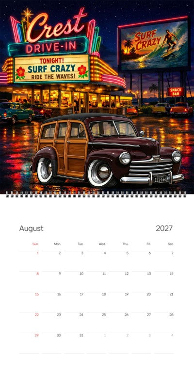 2027 Woodie Neon Calendar 121164-CA