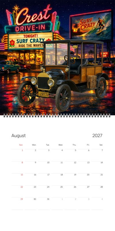 2027 Woodie Neon Calendar 126970-CA