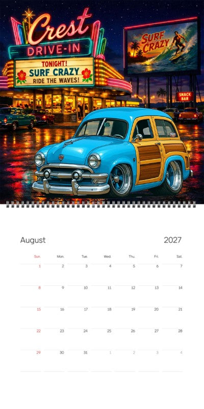 2027 Woodie Neon Calendar 153BPQ-CA
