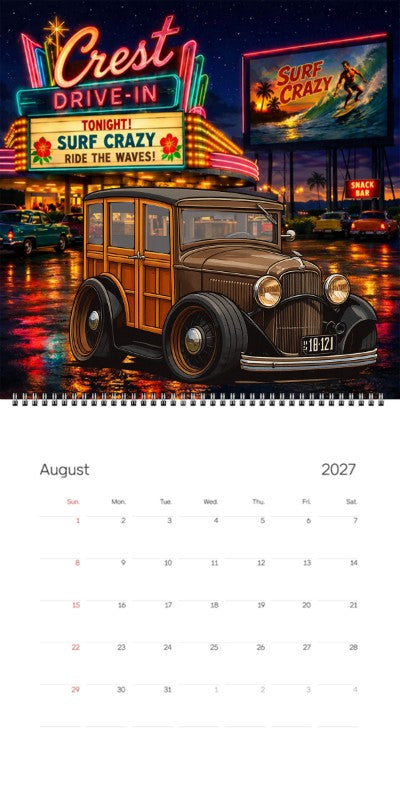 2027 Woodie Neon Calendar 18121-UT