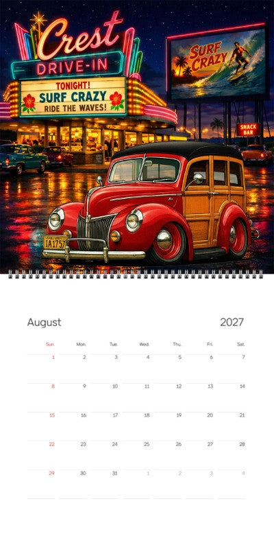 2027 Woodie Neon Calendar 1A1757-CA