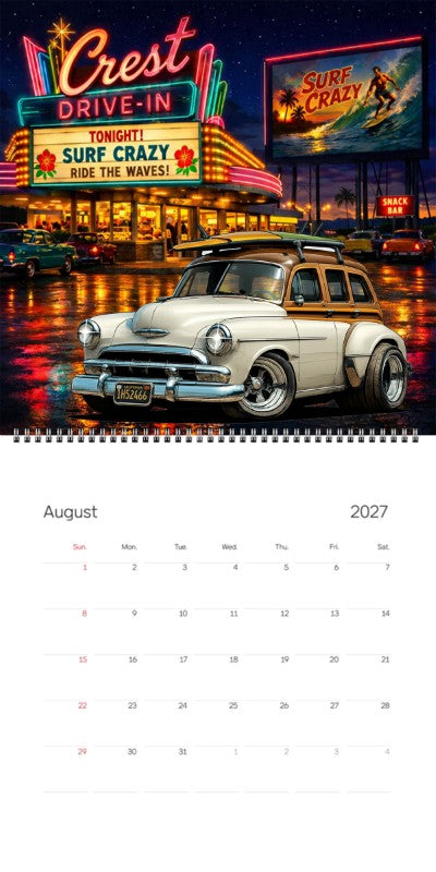 2027 Woodie Neon Calendar 1K71963-CA