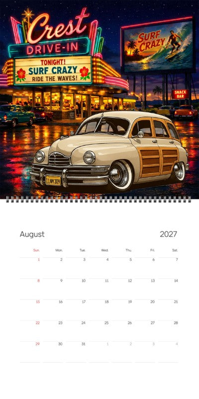 2027 Woodie Neon Calendar 1LNM309-CA