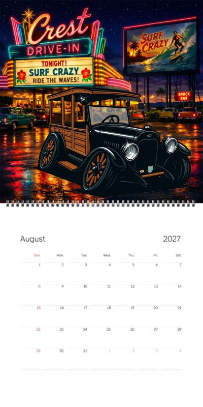 2027 Woodie Neon Calendar 200001-XX