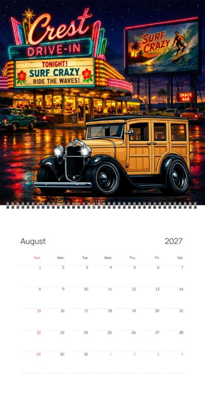 2027 Woodie Neon Calendar 200002-XX