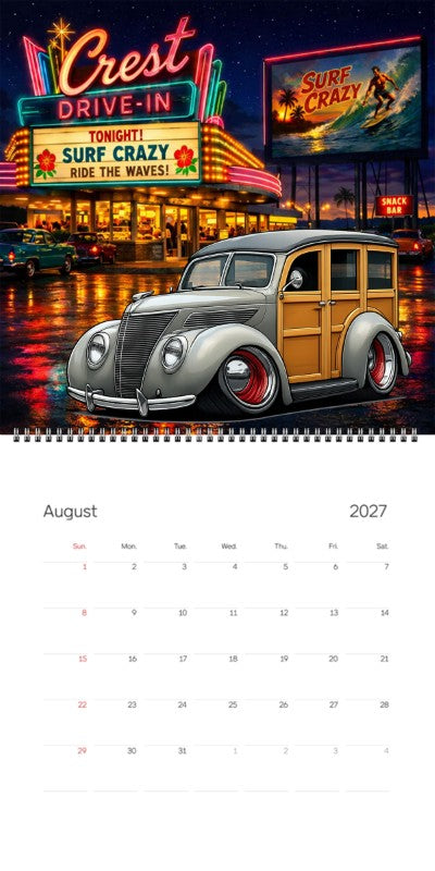2027 Woodie Neon Calendar 200003-XX