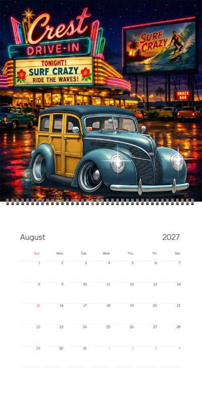 2027 Woodie Neon Calendar 200004-XX