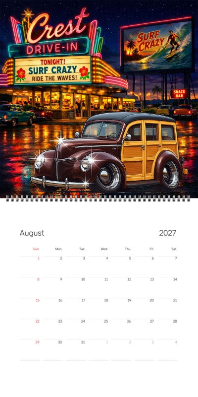 2027 Woodie Neon Calendar 200005-XX