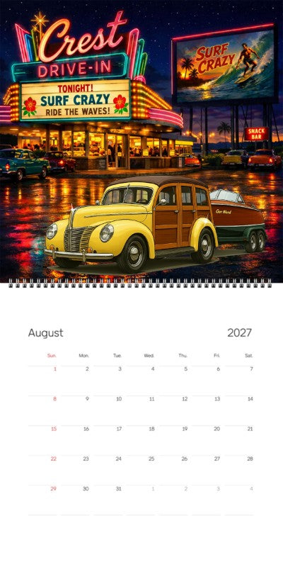2027 Woodie Neon Calendar 200006-XX