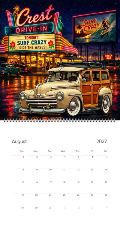 2027 Woodie Neon Calendar 200008-XX