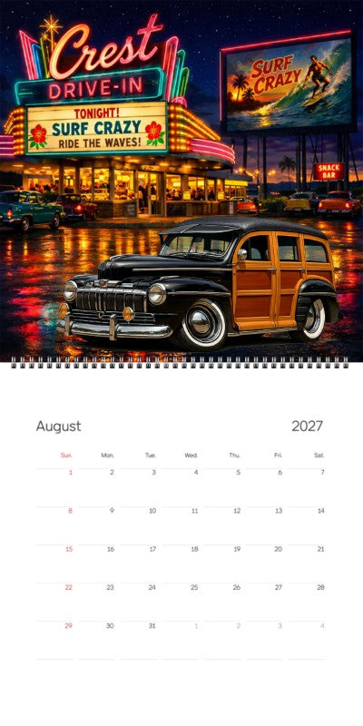 2027 Woodie Neon Calendar 200009-XX