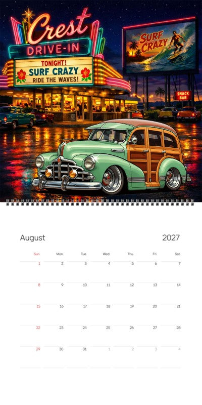 2027 Woodie Neon Calendar 200010-XX