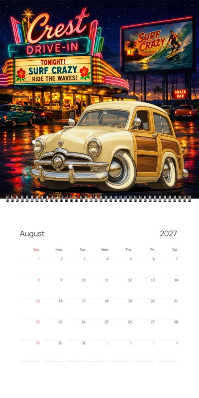 2027 Woodie Neon Calendar 200015-XX