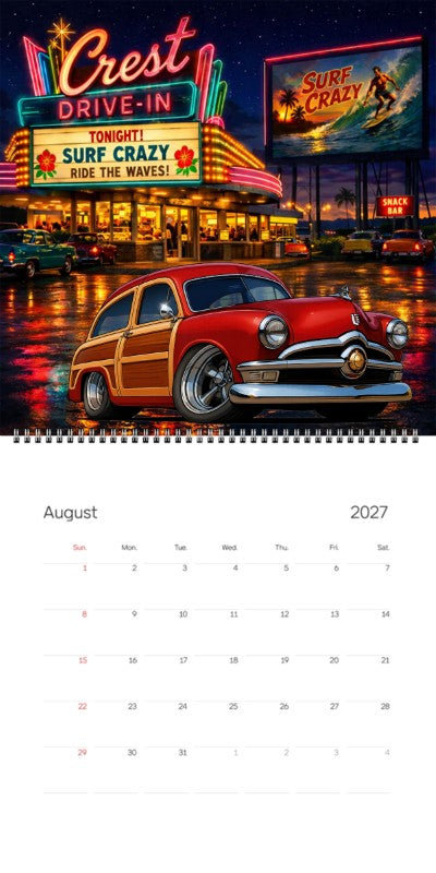 2027 Woodie Neon Calendar 200016-XX
