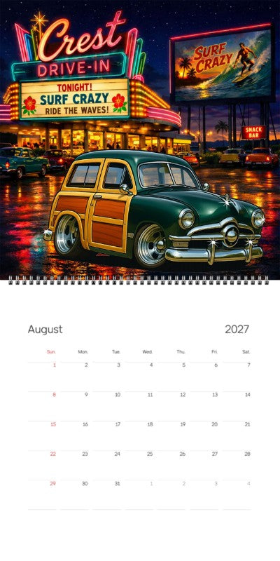 2027 Woodie Neon Calendar 200017-XX
