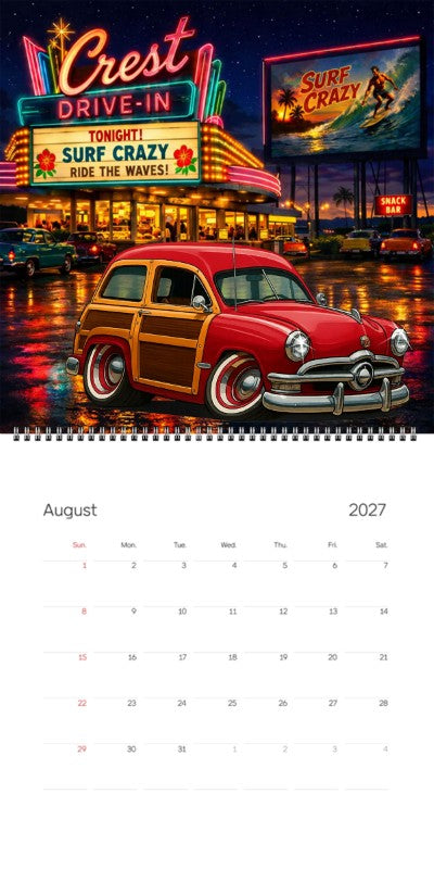 2027 Woodie Neon Calendar 200018-XX