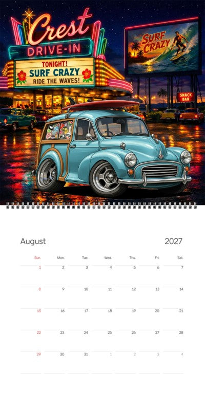 2027 Woodie Neon Calendar 200022-XX