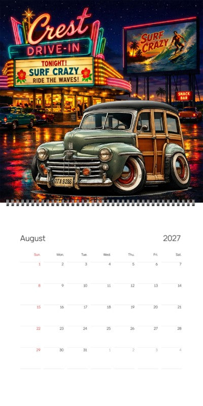 2027 Woodie Neon Calendar 27A9286-CA