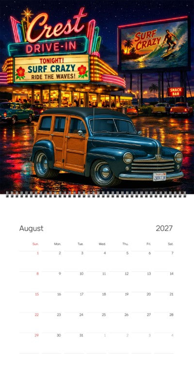 2027 Woodie Neon Calendar 2ABX738-CA