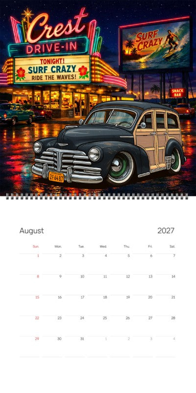 2027 Woodie Neon Calendar 2F6487-CA