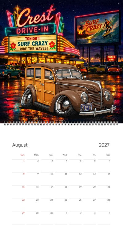 2027 Woodie Neon Calendar 2G1933-CA