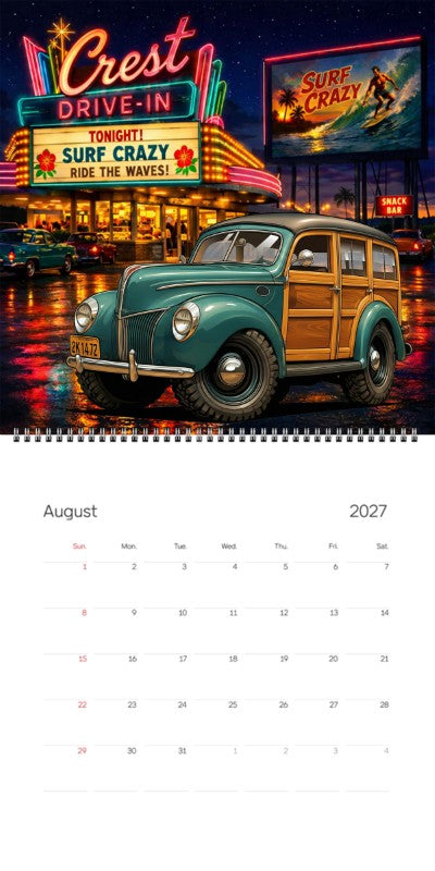 2027 Woodie Neon Calendar 2K1472-CA