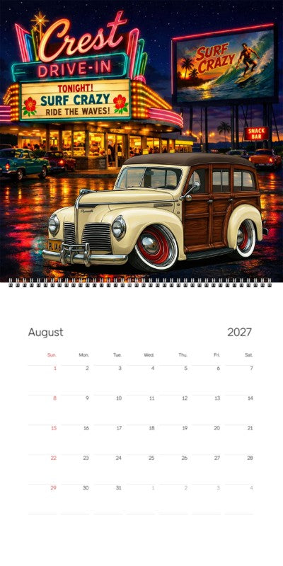 2027 Woodie Neon Calendar 2L14664-CA