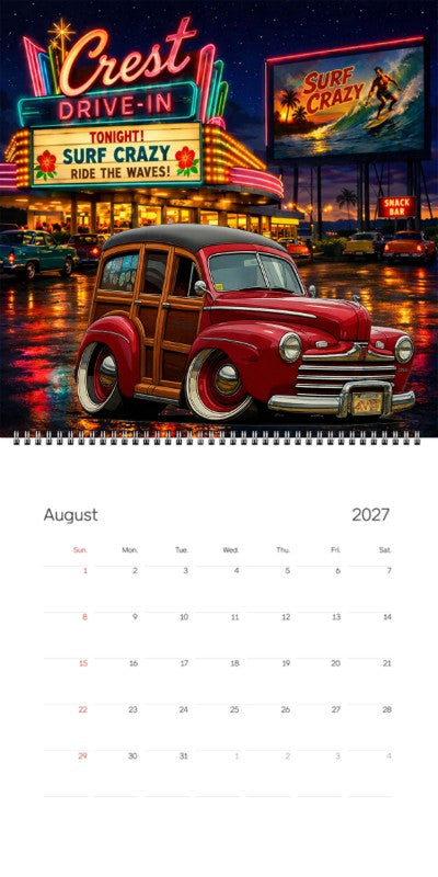 2027 Woodie Neon Calendar 2N2427-CA