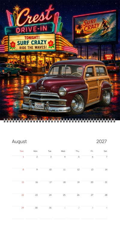 2027 Woodie Neon Calendar 2SCU366-CA