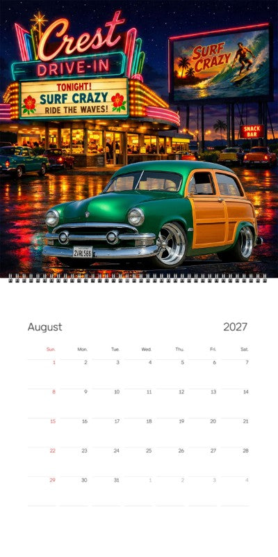 2027 Woodie Neon Calendar 2VRL586-CA