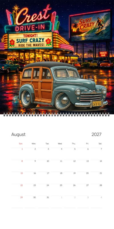 2027 Woodie Neon Calendar 34B165-CA