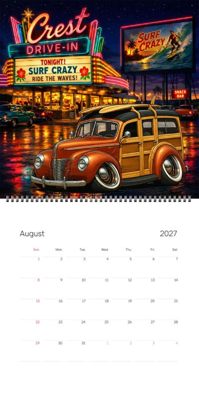 2027 Woodie Neon Calendar 38M242-CA