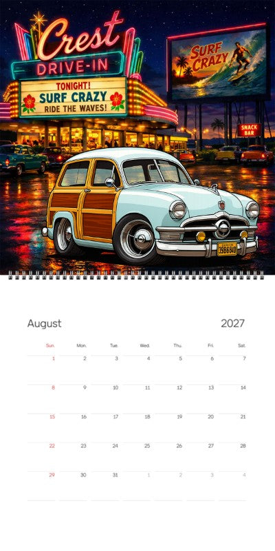 2027 Woodie Neon Calendar 39B6840-CA