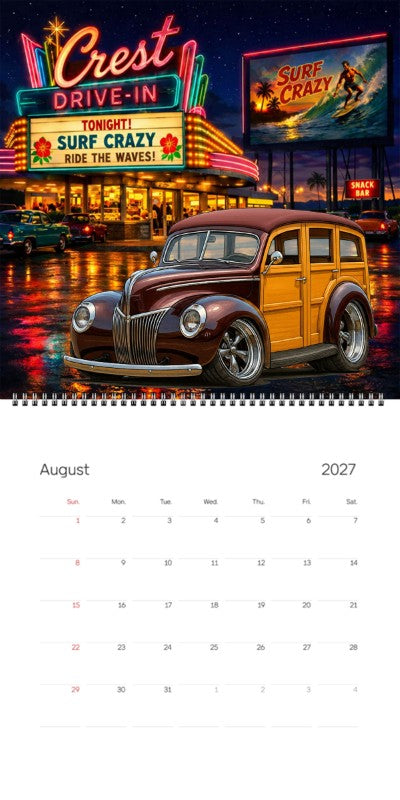 2027 Woodie Neon Calendar 39WOODY-CA