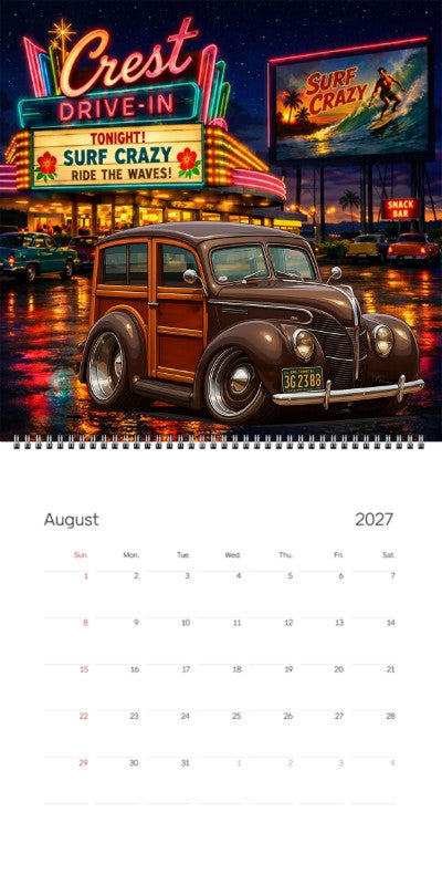 2027 Woodie Neon Calendar 3G2388-CA