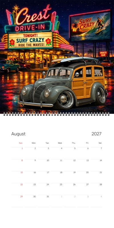 2027 Woodie Neon Calendar 3N4037-CA